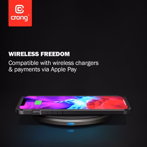 Crong Hybrid Carbon suojakuori laitteelle iPhone 12 Pro Max, musta