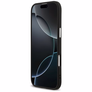 GUESS suojakuori iPhone 17 Air GUHCP17MP4G4SMCK (4G PU-nahkakuori isolla 4G- ja Classic-logolla sekä hopeisella metallikameran kehyksellä) musta
