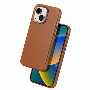 Dux Ducis Napoli iPhone 14 Plus magneettinen nahkakotelo MagSafe ruskea