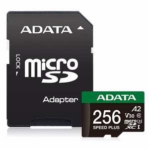 Muistikortti ADATA microSDXC 256 GB UHS-I, UD256GUI3V30A2SP-RA1