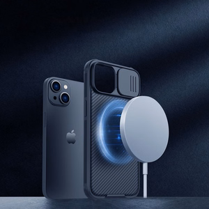 Nillkin CamShield Pro magneettikotelo iPhone 14 Plus suojakotelo kameran suojus sininen (MagSafe)