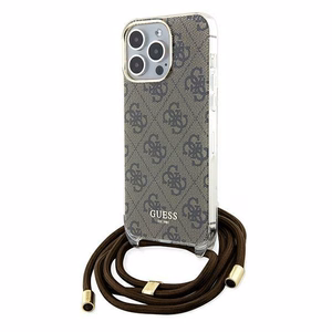 Guess Crossbody Cord 4G Print -suojakuori iPhone 15 Pro Maxille - ruskea