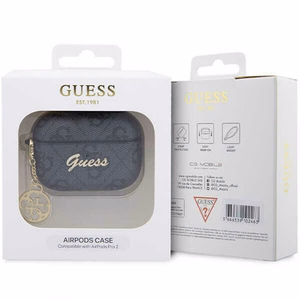 Guess GUAP2G4GSMK AirPods Pro 2 Suojakuori musta/musta 4G Charm Collection