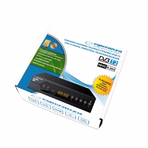 Esperanza EV107R – DVB-T2 H.265/HEVC -digitaalinen antenniverkon vastaanotin, musta