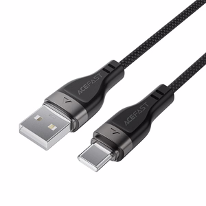 Acefast C11-04 USB-A - USB-C 3A Kaapeli 1,2m magneettinen punottu - musta