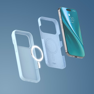 Etteri Silikoninen Mag Suojakuori iPhone 17 Pro Max / iPhone 18 Pro Max:lle vaaleansininen