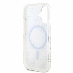 Guess IML 4G Background MagSafe Suojakuori iPhone 16 Plus:lle - valkoinen