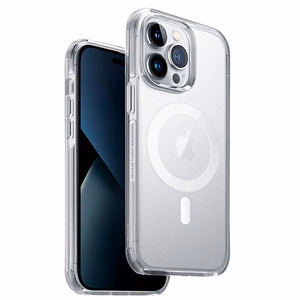 Uniq Combat Magclick latausskuori iPhone 14 Pro Max:lle - läpinäkyvä