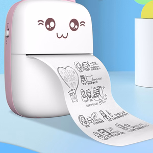 HURC9 Bluetooth Mini Kitty -lämpötulostin sovelluksella - vaaleanpunainen