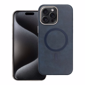 Suojakuori iPhone 15 PRO MAX:lle Gentleman Mag Cover yhteensopiva MagSafen kanssa laivastonsininen