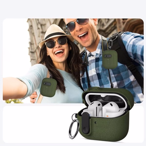 Tech-Protect Slim Hook Suojakuori Samsung Galaxy Buds 3 / 3 FE / 3 Pro:lle - Vihreä