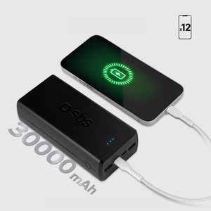 Powerbank SBS TTBB30000PD20K 30000 mAh 2 x USB-C 2 x USB-A - musta