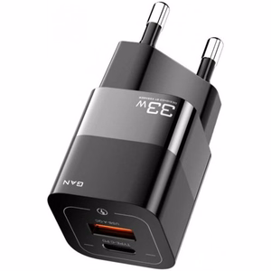 Charger Essager "GaN Square" Black 33W (PD / QC3.0)