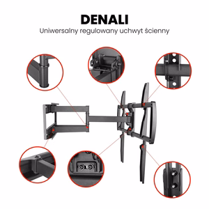 Montis TV-teline DENALI 37"- 105" MT162 2,67 m (105") musta
