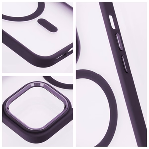 Case for Samsung S25 PLUS Matte Mag Cover compatible with MagSafe purple
