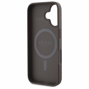 Guess 4G Ring Classic Logo MagSafe Suojakuori iPhone 16:lle - Ruskea