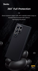 Benks Magnetic Armor Pro Kevlar Case 600D (0041) for Samsung Galaxy S24 Plus black