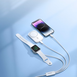 Joyroom S-IW008 3-in-1 cable magnetic charger USB-A - Lightning/USB-C 1.2m - white