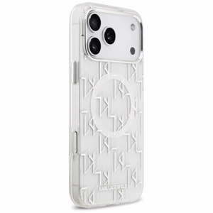 Karl Lagerfeld IML KL Monogram MagSafe suojakuori iPhone 17 Pro Max - valkoinen