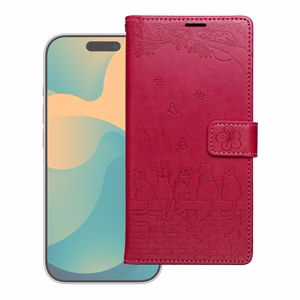 Flip case for Samsung A17 Mezzo Book cats red