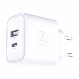 Tarvikkeet – 3mk DualCharge 20W PD3.0 QC 3.0 PPS USB 1A1C, valkoinen