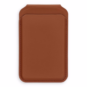 Nahkalompakko telineellä, yhteensopiva MagSafe Satechi Vegan Leather Wallet Stand ruskea