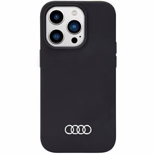 Audi Silikoninen Suojakuori iPhone 14 Pro 6.1 musta/musta kova kuori AU-LSRIP14P-Q3/D1-BK