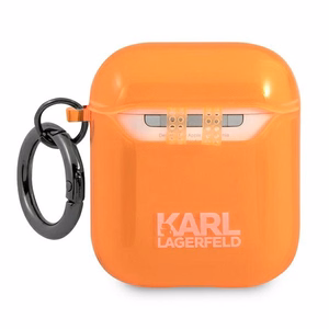 Karl Lagerfeld Choupette kotelo AirPods 1/2 - oranssi
