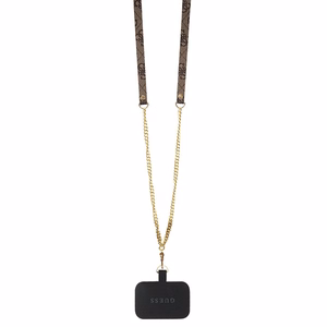 Guess GUHCP14LP4TDSCPW Suojakuori iPhone 14 Pro:lle - ruskea Crossbody 4G Metal Logo