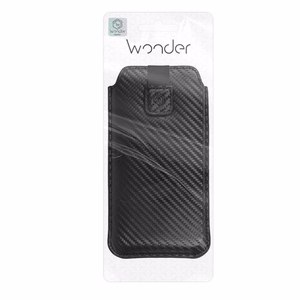 Wonder CARBON Suojakuori (koko M) iPhone 5:lle/Nokia 215 4G/225/5310 2020 musta