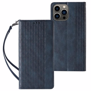 Magneetti hihna asia iPhone 12 Pro pussi lompakko + Mini Lanyard riipus sininen sininen