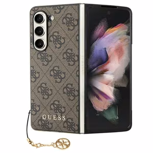 Guess Suojakuori Samsung Galaxy Z Fold 5:lle GUHCZFD5GF4GBR ruskea HC PU 4G Charm