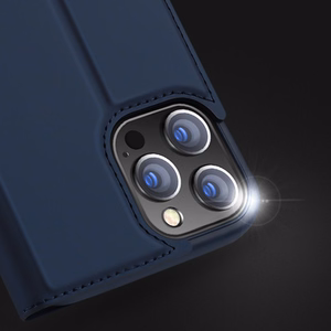 Dux Ducis Skin Pro kirjahylly tyyppinen kotelo iPhone 13 Pro Max sininen