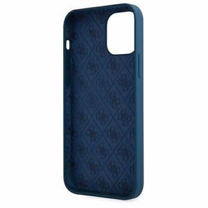 Guess GUHCP12LLSLMGBL iPhone 12 Pro Max 6.7" sininen/sininen kovakotelo Metalli Logo Script