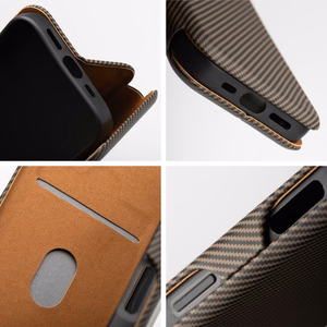 Lompakkokuori iPhone 16 PRO:lle Folio Side Magnet ruskea