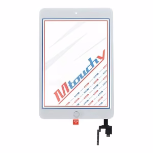 MUSTTBY kosketusnäyttö + takatarra + Home iPAD Mini 3 (valkoinen)