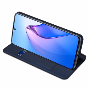 Dux Ducis Skin Pro tapauksessa Oppo Reno 8 Pro flip kansi kortti lompakko lompakko jalusta sininen