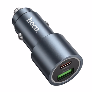 Autolaturi Hoco USB A + USB C PD QC3.0 48W Z60 musta