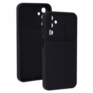 Camshield Soft Suojakuori Samsung Galaxy A15 4G/5G:lle musta