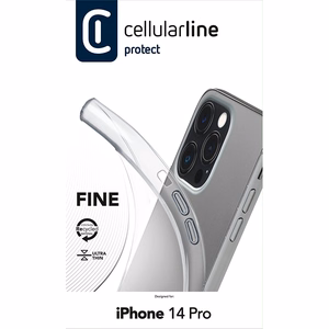 Cellularline Fine suojakuori iPhone 14 Pro -laitteelle, läpinäkyvä