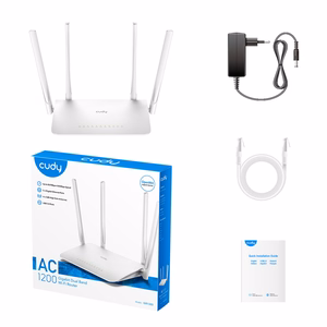 Cudy WR1300 langaton reititin Gigabit Ethernet kaksikaistainen (2.4 GHz / 5 GHz) valkoinen