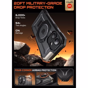 Supcase UB Grip Mag MagSafe Suojakuori iPhone 17:lle - Musta