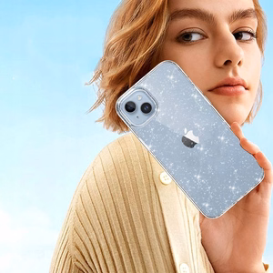 Tech-Protect FlexAir Hybrid Suojakuori Samsung Galaxy S23 FE:lle - läpinäkyvä-glitter