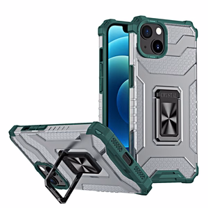 Crystal Ring Case Kickstand Kova Rugged Cover iPhone 13 mini vihreä
