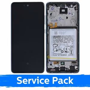 Samsung A525 A52 (A526 A52 5G) -mallin kanssa yhteensopiva LCD-näyttö kehyksineen / Awesome Blue / (Service Pack) + AKKU MUKANA