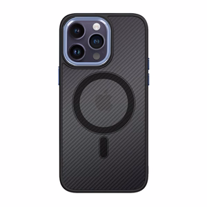 Tel Protect Magnetic Carbon Case for Iphone 15 Plus Black-purple