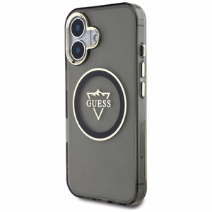 Guess Hardcase MagSafe IML Metal Mountain Logo Suojakuori iPhone 16 6,1":lle - musta