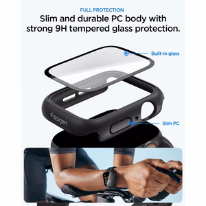 Spigen Thin Fit 360 -suojakuori mallille Apple Watch 44 mm – musta
