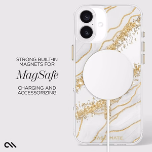 Case-Mate Karat MagSafe suojakuori iPhone 16 Plus -laitteelle, Granite -kuvioinen