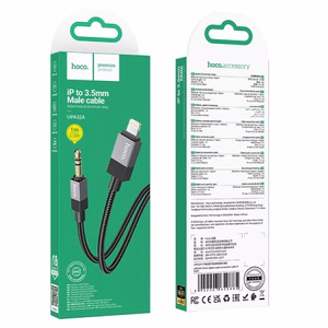 Äänisovittin Hoco (UPA32A) lightning - 3,5mm(n) musta (1M)
